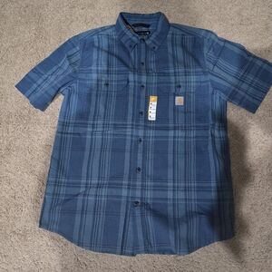 Carhartt Mens Loose Fit Ss Button Shirt Medium NwT
